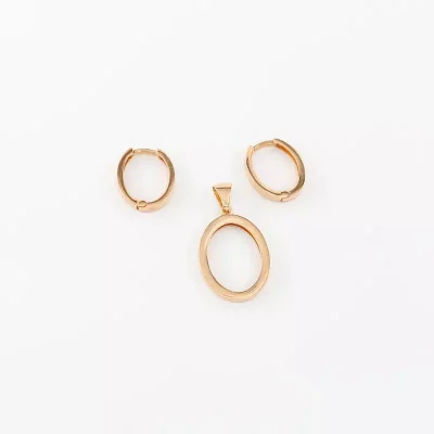 نيم ست طلا بیضی