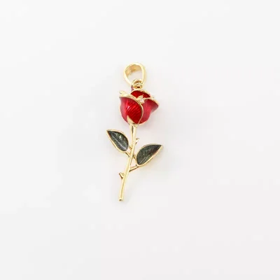 پلاک طلا گل رز