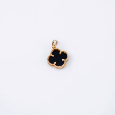 پلاک طلا ونکليف مشکي