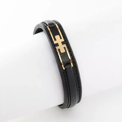 دستبند چرم طلا