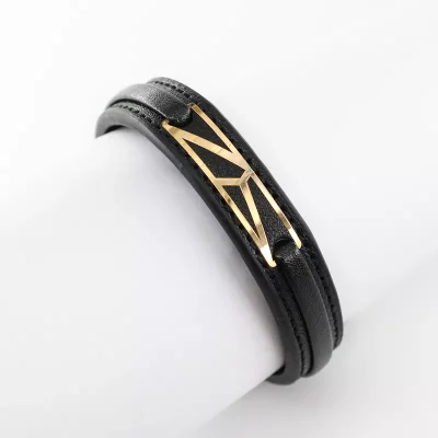 دستبند چرم طلا نیوکالکشن