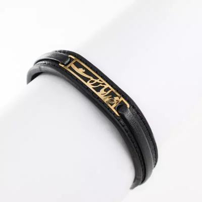 دستبند چرم طلا نیوکالکشن