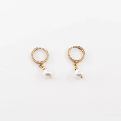 گوشواره طلا گوی و مرواريد