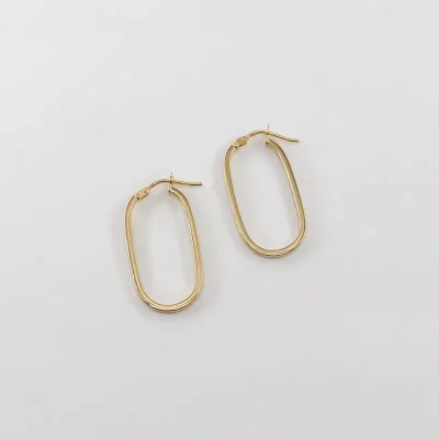 گوشواره طلا مینیمال بيضي